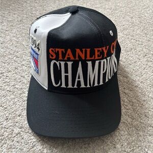 Black and White Stanley Cup Champions Cap